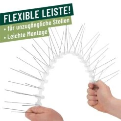 VOSS.garden Vogelabwehr "Bird Spikes", Taubenabwehr, Vogelspitzen 3m -Optimal Ranchzaun Geschäft 21100 spikes sehr flexibel vielseitig einsetzbar 2