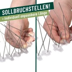 VOSS.garden Vogelabwehr "Bird Spikes", Taubenabwehr, Vogelspitzen 3m -Optimal Ranchzaun Geschäft 21100 vogelabwehrspikes kraehenabwehr einfache anwendung 2