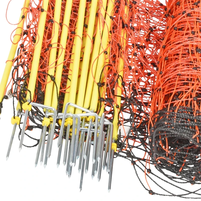 50m VOSS.farming Elektrozaun-Netz, Schafzaun, Schafnetz, 90cm, 2 Spitzen, Orange 6 50m VOSS.farming Elektrozaun-Netz, Schafzaun, Schafnetz, 90cm, 2 Spitzen, Orange – Bild 4