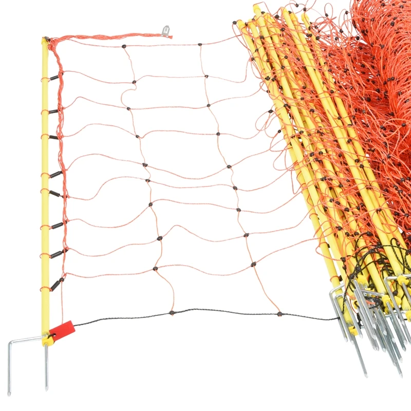 50m VOSS.farming Elektrozaun-Netz, 108cm, 2 Spitzen, Gelbe Pfähle 5 50m VOSS.farming Elektrozaun-Netz, 108cm, 2 Spitzen, Gelbe Pfähle – Bild 3