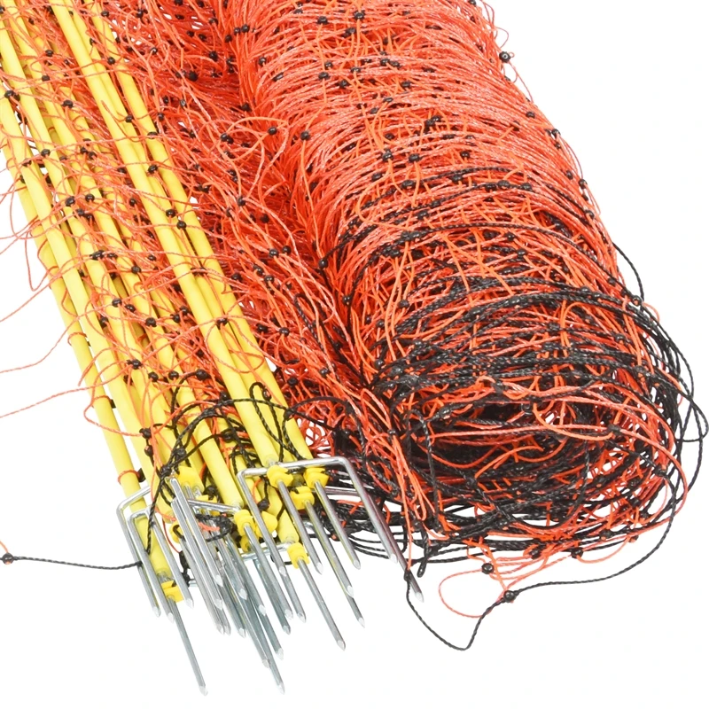 50m VOSS.farming Elektrozaun-Netz, 108cm, 2 Spitzen, Gelbe Pfähle 7 50m VOSS.farming Elektrozaun-Netz, 108cm, 2 Spitzen, Gelbe Pfähle – Bild 5