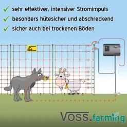 50 M Euro-Netz 120/2 Wolfsnetz, Mit Plus / Minus Anschluss 7 50 M Euro-Netz 120/2 Wolfsnetz, Mit Plus / Minus Anschluss -Optimal Ranchzaun Geschäft 27281 Wolfsnetz Elektrozaun Elektronetz zur Wolfsabwehr Voss.farming