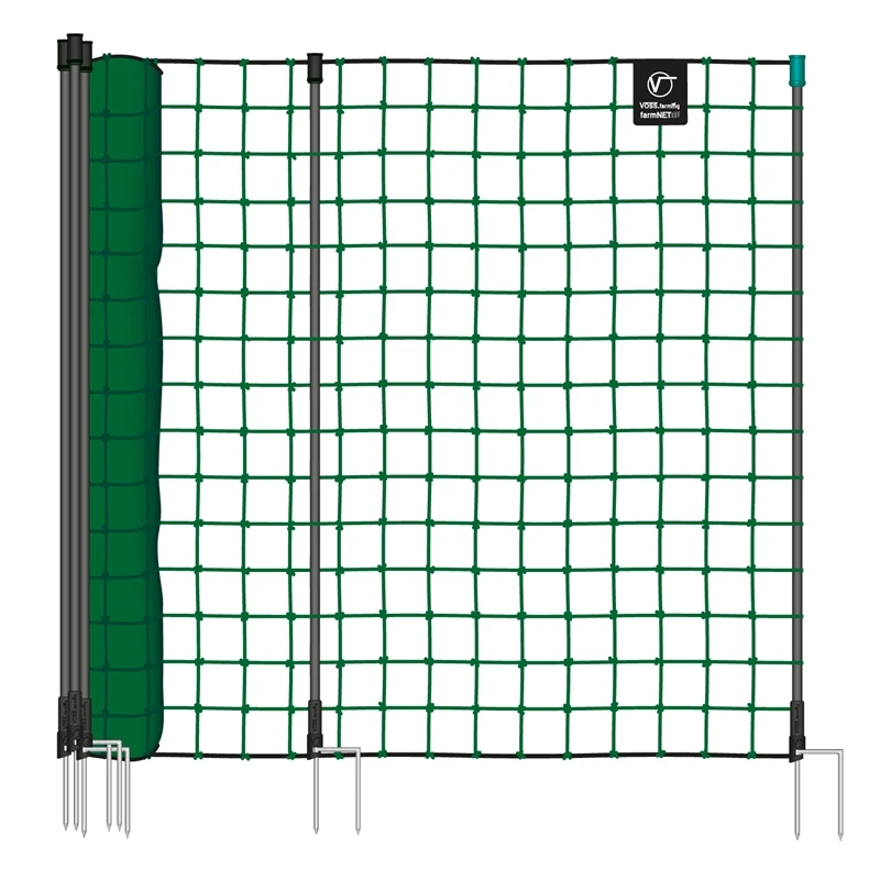 VOSS.farming FarmNET 25m Hütenetz, 135cm, 9 Pfähle, 2 Spitzen, Grün, Ohne Strom 3 VOSS.farming FarmNET 25m Hütenetz, 135cm, 9 Pfähle, 2 Spitzen, Grün, Ohne Strom