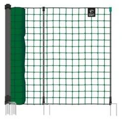 VOSS.farming FarmNET 50m Hütenetz, 135cm, 16 Pfähle, 2 Spitzen, Grün, Ohne Strom