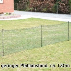 VOSS.farming Classic 20m Begrenzungszaun, Campingzaun, Schutznetz, 80cm, 12 Pfähle, Ohne Strom -Optimal Ranchzaun Geschäft 27810 VOSS.farming farmNET Universal Begrenzungszaun mit vielen Standpfaehlen