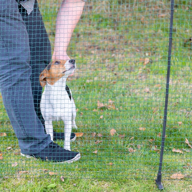 VOSS.farming Classic 25m, Begrenzungszaun, Schutznetz, 90cm, 15 Pfähle, 1 Spitze, Grün, Ohne Strom 7 VOSS.farming Classic 25m, Begrenzungszaun, Schutznetz, 90cm, 15 Pfähle, 1 Spitze, Grün, Ohne Strom – Bild 5