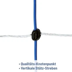 AKO TitanNet Premium Plus 50m Schafnetz 90cm, 14 Verst. Pfähle, 2 Spitz, Starre Streben, Blau-weiß -Optimal Ranchzaun Geschäft 29120 05 patentierte premium pfaehle inidividuell verschiebbar