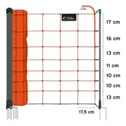 VOSS.farming FarmNET 50m Schafnetz, Schafzaun, Elektronetz, 90cm, 14 Pfähle, 2 Spitzen, Orange 13 VOSS.farming FarmNET 50m Schafnetz, Schafzaun, Elektronetz, 90cm, 14 Pfähle, 2 Spitzen, Orange -Optimal Ranchzaun Geschäft 29192 voss farming farm net schafnetz elektrozaunnetz doppelspitze 90cm 50m orange