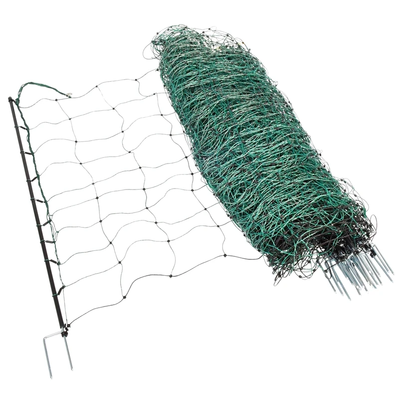 VOSS.farming Classic+ 50m Schafzaun, Schafnetz, Ziegenzaun, 108cm, 20 Pfähle, 2 Spitzen, Grün 5 VOSS.farming Classic+ 50m Schafzaun, Schafnetz, Ziegenzaun, 108cm, 20 Pfähle, 2 Spitzen, Grün – Bild 3
