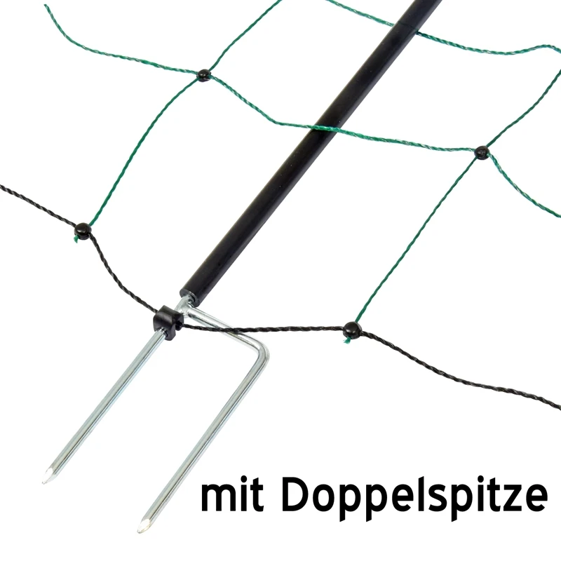 VOSS.farming Classic+ 50m Schafzaun, Schafnetz, Ziegenzaun, 108cm, 20 Pfähle, 2 Spitzen, Grün 9 VOSS.farming Classic+ 50m Schafzaun, Schafnetz, Ziegenzaun, 108cm, 20 Pfähle, 2 Spitzen, Grün – Bild 7