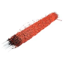 VOSS.farming Classic 25m Hühnerzaun, Geflügelzaun, Geflügelnetz, 112cm, 9 Pfähle, 2 Spitzen -Optimal Ranchzaun Geschäft 29451 VOSS.farming farmNET Gefluegelnetz Huehnernetz 112cm 25m orange