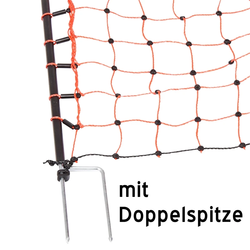 VOSS.farming Classic 50m Hühnerzaun, Geflügelzaun, Geflügelnetz, 112cm, 16 Pfähle, 2 Spitzen 6 VOSS.farming Classic 50m Hühnerzaun, Geflügelzaun, Geflügelnetz, 112cm, 16 Pfähle, 2 Spitzen – Bild 4