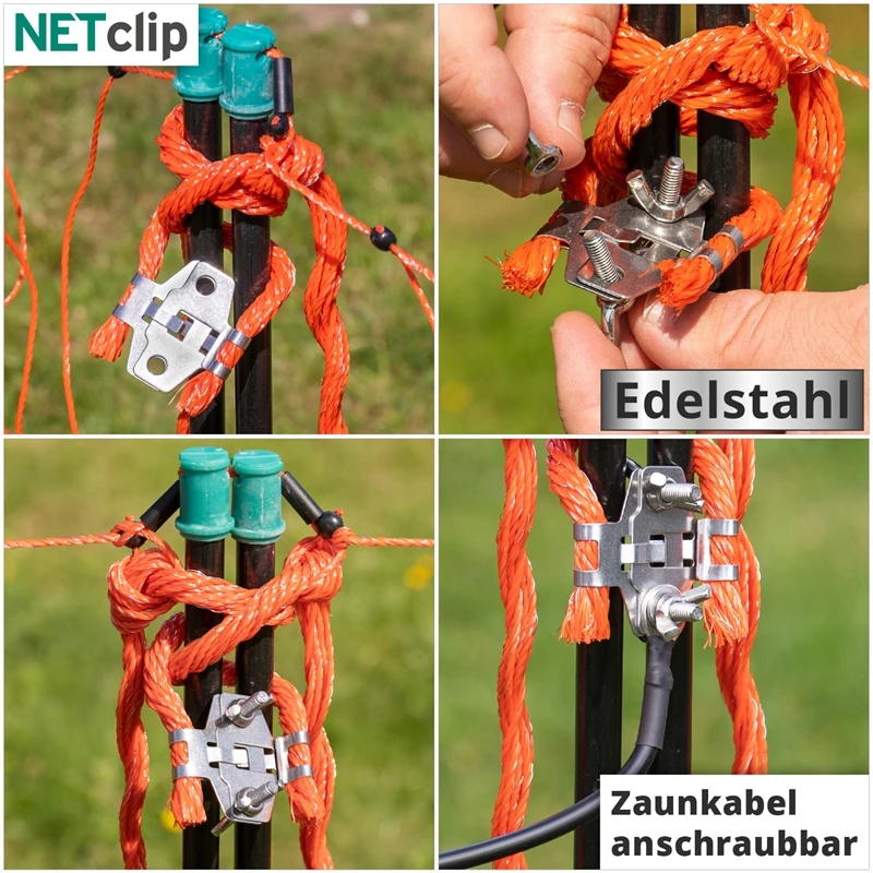 VOSS.farming FarmNET+ 50m Hühnernetz, Geflügelnetz, 112cm, 20 Pfähle, 2 Spitzen, Orange 13 VOSS.farming FarmNET+ 50m Hühnernetz, Geflügelnetz, 112cm, 20 Pfähle, 2 Spitzen, Orange – Bild 11