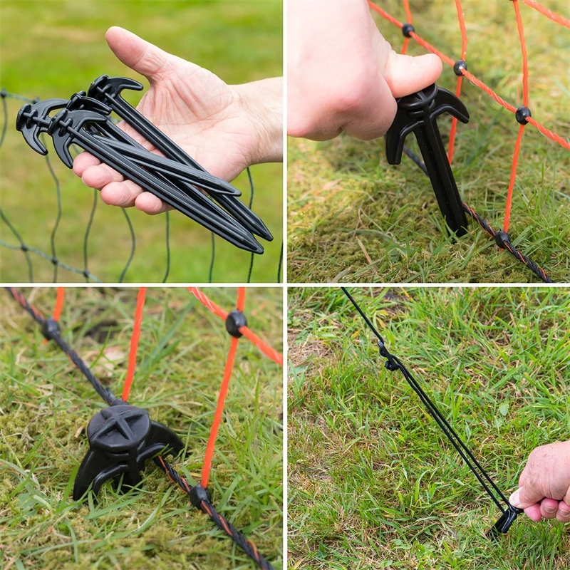 VOSS.farming FarmNET+ 50m Hühnernetz, Geflügelnetz, 112cm, 20 Pfähle, 2 Spitzen, Orange 16 VOSS.farming FarmNET+ 50m Hühnernetz, Geflügelnetz, 112cm, 20 Pfähle, 2 Spitzen, Orange – Bild 14