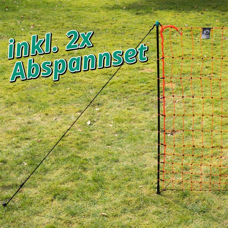 VOSS.farming FarmNET+ 50m Hühnernetz, Geflügelnetz, 112cm, 20 Pfähle, 2 Spitzen, Orange 17 VOSS.farming FarmNET+ 50m Hühnernetz, Geflügelnetz, 112cm, 20 Pfähle, 2 Spitzen, Orange – Bild 15