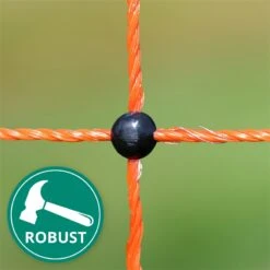 VOSS.farming FarmNET 25m Hühnernetz, Geflügelnetz, 112cm, 9 Pfähle, 2 Spitzen, Orange -Optimal Ranchzaun Geschäft 29476 voss farming farmnet verschweisste knotenpunkte 20