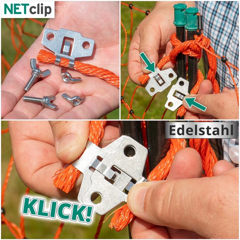 VOSS.farming FarmNET+ 50m Hühnernetz, Geflügelnetz, 112cm, 20 Pfähle, 2 Spitzen, Orange 12 VOSS.farming FarmNET+ 50m Hühnernetz, Geflügelnetz, 112cm, 20 Pfähle, 2 Spitzen, Orange – Bild 10