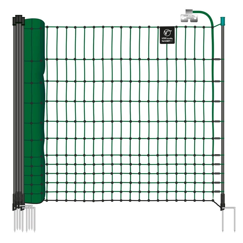 VOSS.farming FarmNET 15m Hühnerzaun, Geflügelnetz, 112cm, 6 Pfähle, 2 Spitzen, Grün 3 VOSS.farming FarmNET 15m Hühnerzaun, Geflügelnetz, 112cm, 6 Pfähle, 2 Spitzen, Grün
