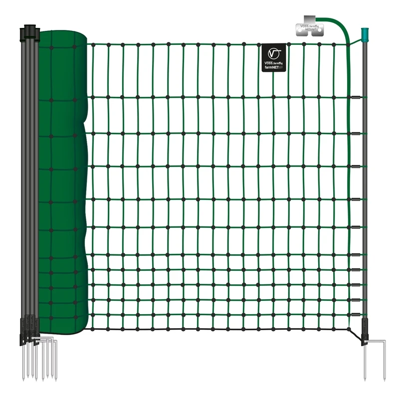 VOSS.farming FarmNET 50m Hühnerzaun, Geflügelnetz, 112cm, 16 Pfähle, 2 Spitzen, Grün 3 VOSS.farming FarmNET 50m Hühnerzaun, Geflügelnetz, 112cm, 16 Pfähle, 2 Spitzen, Grün