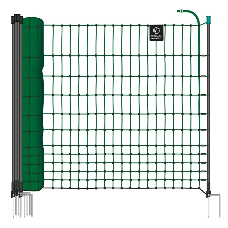 VOSS.farming FarmNET 25m Hühnerzaun, Geflügelnetz, 112cm, 9 Pfähle, 2 Spitzen, Grün, Ohne Strom 3 VOSS.farming FarmNET 25m Hühnerzaun, Geflügelnetz, 112cm, 9 Pfähle, 2 Spitzen, Grün, Ohne Strom