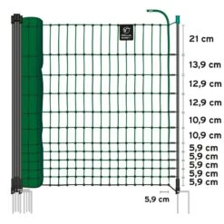 VOSS.farming FarmNET 25m Hühnerzaun, Geflügelnetz, 112cm, 9 Pfähle, 2 Spitzen, Grün, Ohne Strom 24 VOSS.farming FarmNET 25m Hühnerzaun, Geflügelnetz, 112cm, 9 Pfähle, 2 Spitzen, Grün, Ohne Strom -Optimal Ranchzaun Geschäft 29662 voss farming gefluegelnetz nicht elektrifizierbar ohne strom gruen 112cm 25m
