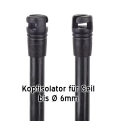 10x VOSS.farming Fiberglaspfahl, 125cm, Ø 13mm, Rund, 2 Spitzen, Schwarz -Optimal Ranchzaun Geschäft 29890 voss farming glasfaserpfahl mit kopfisolatoren extrem stabil