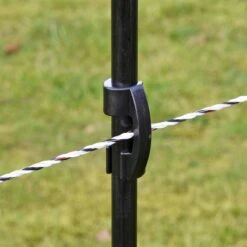 10x VOSS.farming Fiberglaspfahl, 125cm, Ø 13mm, Rund, 2 Spitzen, Schwarz -Optimal Ranchzaun Geschäft 29890 voss farming isolator fuer elektrozaunlitze