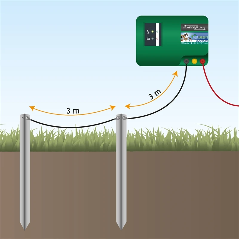VOSS.farming Geflügelzaun Komplett Set: 50m Netz & 12V-230V Weidezaungerät 15 VOSS.farming Geflügelzaun Komplett Set: 50m Netz & 12V-230V Weidezaungerät – Bild 13