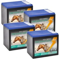 4x VOSS.farming "ZINK KOHLE 130AH" - 9V Weidezaunbatterie, Groß, SPARPACK