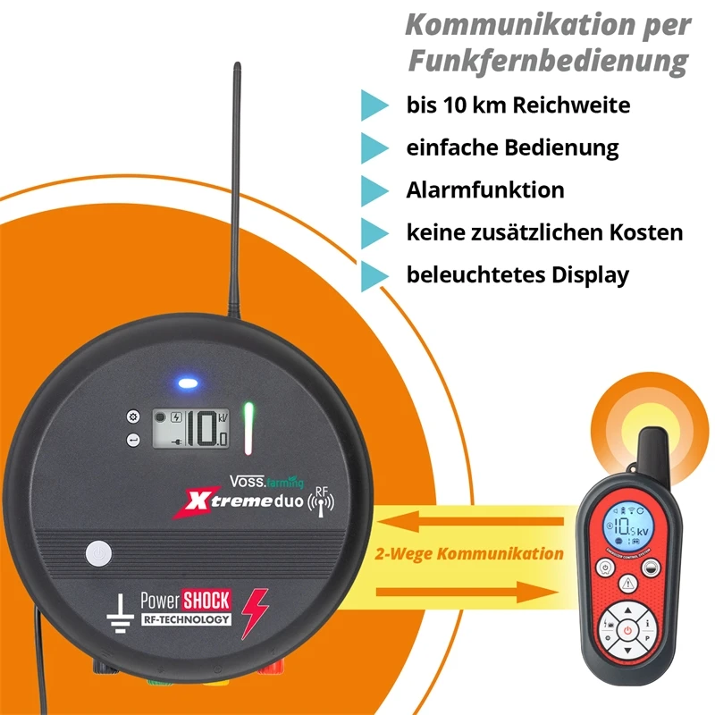 VOSS.farming "Xtreme Duo X200 RF" - Profi-Weidezaungerät 20J Mit Fernbedienung, 230V/12V 4 VOSS.farming "Xtreme Duo X200 RF" - Profi-Weidezaungerät 20J Mit Fernbedienung, 230V/12V – Bild 2