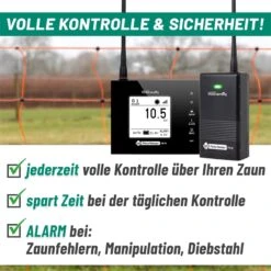 VOSS.farming Weidezaun-Überwachung Komplettset - Für 4 Zäune: FM 10 + 4x Sensor -Optimal Ranchzaun Geschäft 41700 05 voss farming elektrozaun ueberwachung sicherheit 2