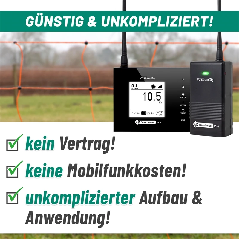 VOSS.farming Weidezaun-Überwachung Komplettset - Für 1 Zaun: FM 10 + 1x Sensor 13 VOSS.farming Weidezaun-Überwachung Komplettset - Für 1 Zaun: FM 10 + 1x Sensor – Bild 11