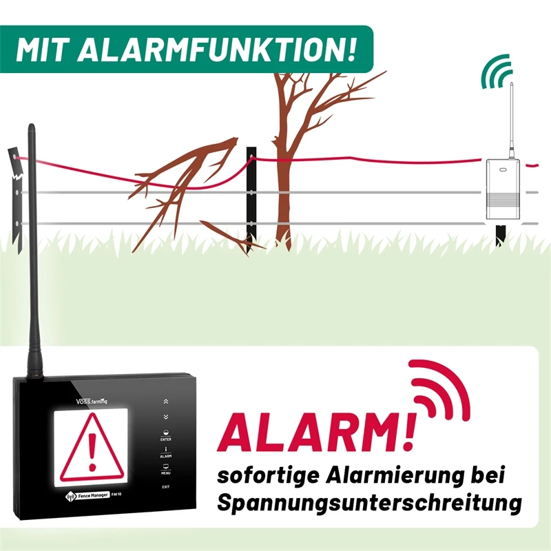 VOSS.farming Weidezaun-Überwachung Komplettset - Für 3 Zäune: FM 10 + 3x Sensor 6 VOSS.farming Weidezaun-Überwachung Komplettset - Für 3 Zäune: FM 10 + 3x Sensor – Bild 4