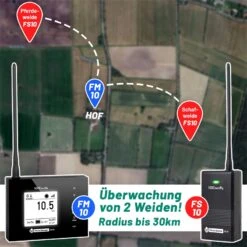 VOSS.farming Weidezaun-Überwachung Komplettset - Für 2 Zäune: FM 10 + 2x Sensor -Optimal Ranchzaun Geschäft 41701 voss farming elektrozaun ueberwachung 2 zaeune