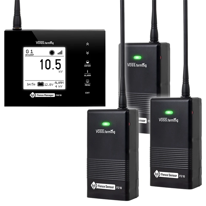 VOSS.farming Weidezaun-Überwachung Komplettset - Für 3 Zäune: FM 10 + 3x Sensor 3 VOSS.farming Weidezaun-Überwachung Komplettset - Für 3 Zäune: FM 10 + 3x Sensor
