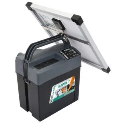 VOSS.farming "KAPPA 7 SOLAR", Starkes Weidezaun-Set + 12V Akku + 12W Solar -Optimal Ranchzaun Geschäft 42035 voss farming batteriegeraet mit 12w solarmodul und 12v gel akku