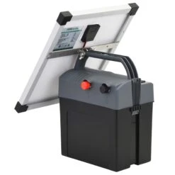 VOSS.farming "KAPPA 7 SOLAR", Starkes Weidezaun-Set + 12V Akku + 12W Solar -Optimal Ranchzaun Geschäft 42035 voss farming batteriegeraet weidezaungeraet 9v mit solar
