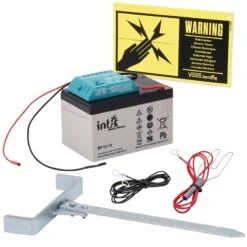 VOSS.farming "KAPPA 7 SOLAR", Starkes Weidezaun-Set + 12V Akku + 12W Solar -Optimal Ranchzaun Geschäft 42035 voss farming lieferumfang solarsystem kappa 7