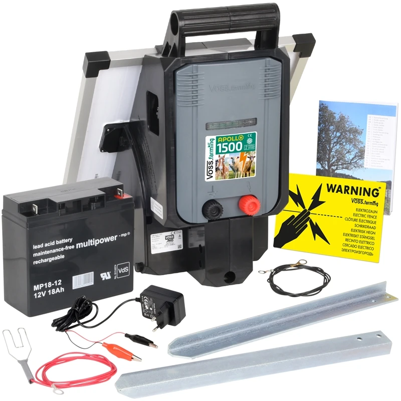 VOSS.farming Solar Weidezaungerät "Apollo 1500" - Komplettset 3 VOSS.farming Solar Weidezaungerät "Apollo 1500" - Komplettset