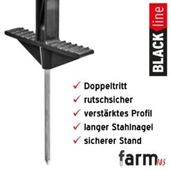 60x VOSS.farming "farm 105" Weidezaunpfahl 105cm, Schwarz, AKTION! 11 60x VOSS.farming "farm 105" Weidezaunpfahl 105cm, Schwarz, AKTION! -Optimal Ranchzaun Geschäft 42173 voss farming kunststoffpfahl metallspitze doppeltritt 105cm schwarz black line 1