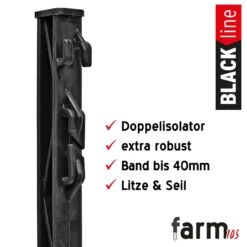 60x VOSS.farming "farm 105" Weidezaunpfahl 105cm, Schwarz, AKTION! 10 60x VOSS.farming "farm 105" Weidezaunpfahl 105cm, Schwarz, AKTION! -Optimal Ranchzaun Geschäft 42173 voss farming weidezaun pfahl schwarz 105cm black line 1