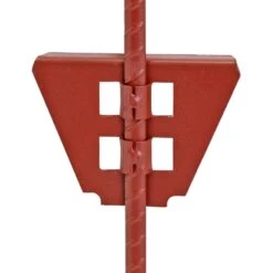 25x VOSS.farming Federstahlpfahl, Oval, Rot, 9,5 X 5,5mm, 107cm -Optimal Ranchzaun Geschäft 42175 VOSS farming Federstahl Pfahl Fusstritt verscheisst