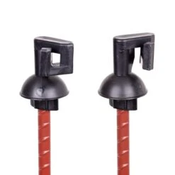 25x VOSS.farming Federstahlpfahl, Oval, Rot, 9,5 X 5,5mm, 107cm -Optimal Ranchzaun Geschäft 42175 VOSS farming Federstahlpfahl grosser Kopfisolator