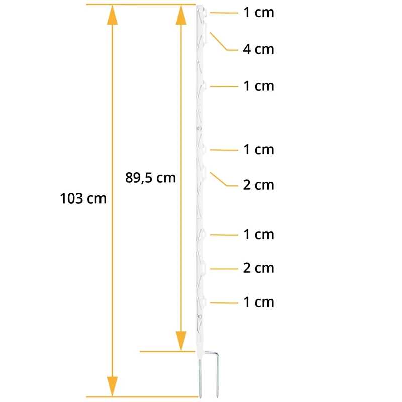 20x VOSS.farming Weidezaunpfahl 103cm, 2 Spitzen - Extra Stabiler Stand 14 20x VOSS.farming Weidezaunpfahl 103cm, 2 Spitzen - Extra Stabiler Stand – Bild 12