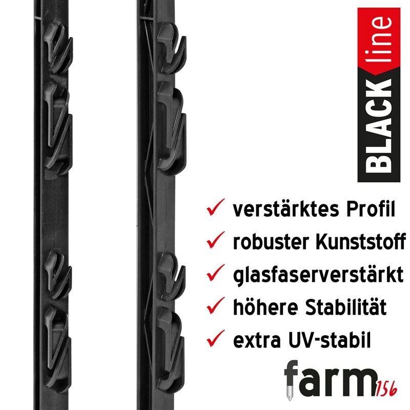 20x VOSS.farming "farm 156" Weidezaunpfähle 156cm, Schwarz 5 20x VOSS.farming "farm 156" Weidezaunpfähle 156cm, Schwarz – Bild 3