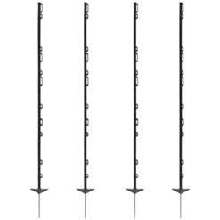 40x VOSS.farming "farm 156" Weidezaunpfahl 156cm, Schwarz, AKTION!
