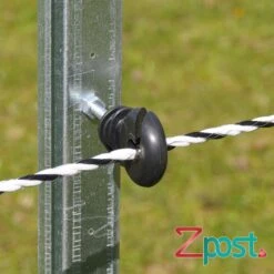 20x VOSS.farming Z-Profil / Z-profilpfahl, 100cm, Aktionspack! Metallpfahl Für Weidezaun -Optimal Ranchzaun Geschäft 42220 Ringisolator befestigt am ZProfilpfahl ZPost Z Post