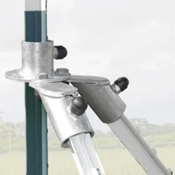 Ecklösungs-Set T-Post "SAFE", 4x Diagonalhülse + 1x Tophülse -Optimal Ranchzaun Geschäft 42255 voss farming t pfosten eckset praxisbild