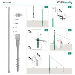 VOSS.farming T-Post Zaunanfangs-Set "Expert", Für T-Pfosten -Optimal Ranchzaun Geschäft 42278 voss farming anfangsset t pfosten expert aubauanleitung