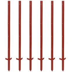 10x VOSS.farming Winkelstahlpfahl 115cm, 3mm, 4x Bohrungen, Mit Doppeltritt